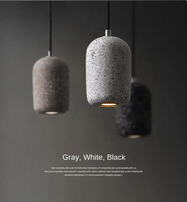 Industrial cement pendant lamp – kitchen & dining room light