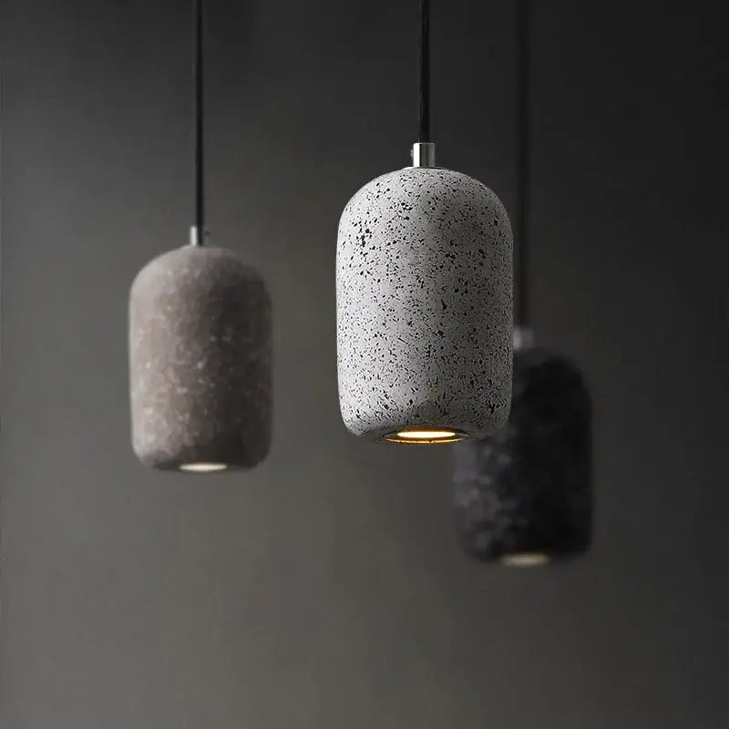 Industrial cement pendant lamp – kitchen & dining room light