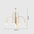 Burgundy & white comet chandelier nordic dining room glass ball light