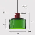 Orange & olive glass chandelier pendant lights bedroom