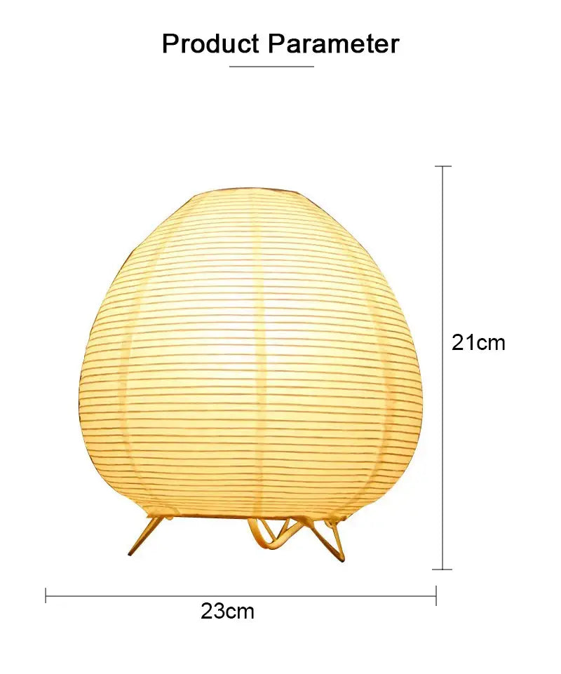 Wabi sabi white paper led table lamp bedroom lantern light