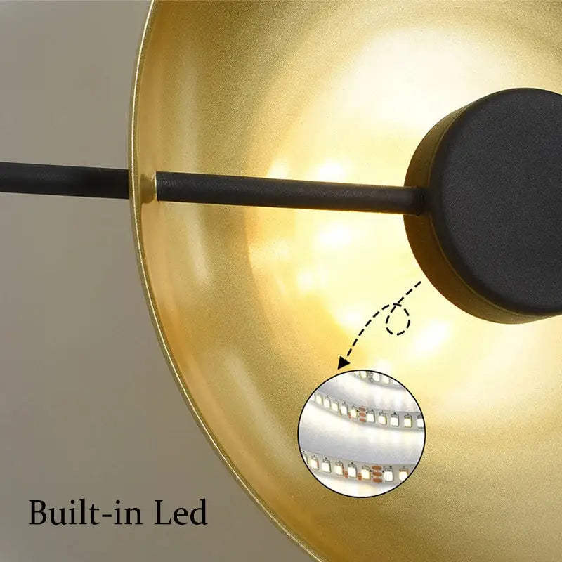 Minimalist matte gold and black modern wall sconce bedroom light