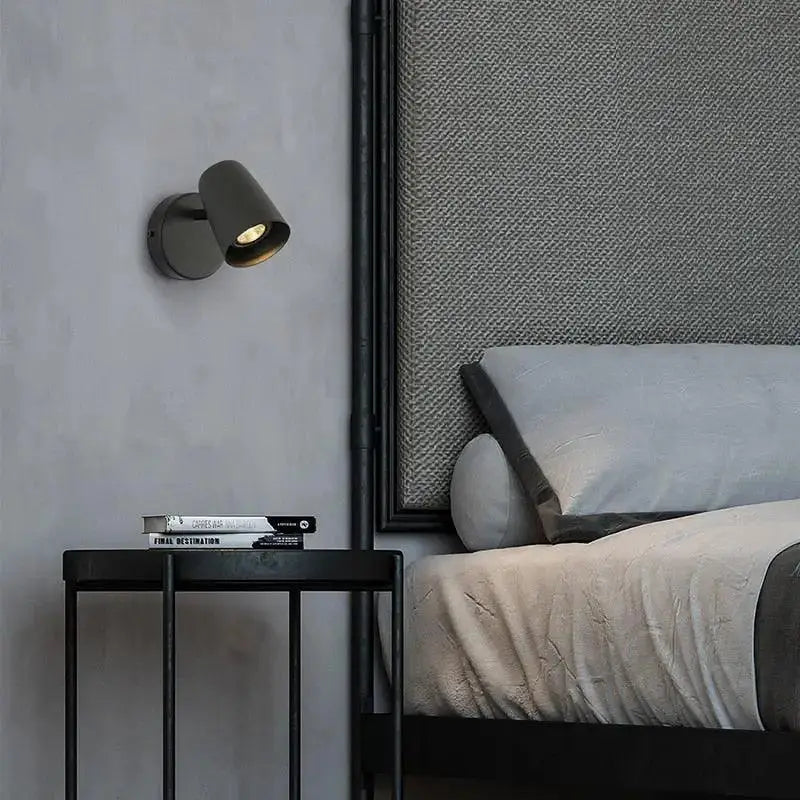Modern brushed nickel wall sconces bedroom conical spotlight