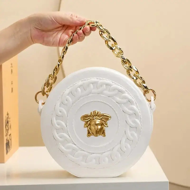 Nordic style white handbag flower vase living room decor