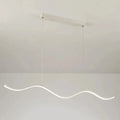 Modern wavy white led pendant light for nordic style dining room