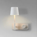 Minimalist white cylindrical nordic wall lights for bedroom