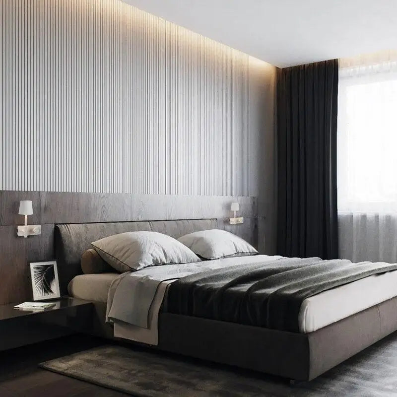 Minimalist white cylindrical nordic wall lights for bedroom