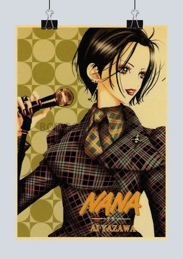 Nostalgic japan anime nana black kraft poster bedroom wall art