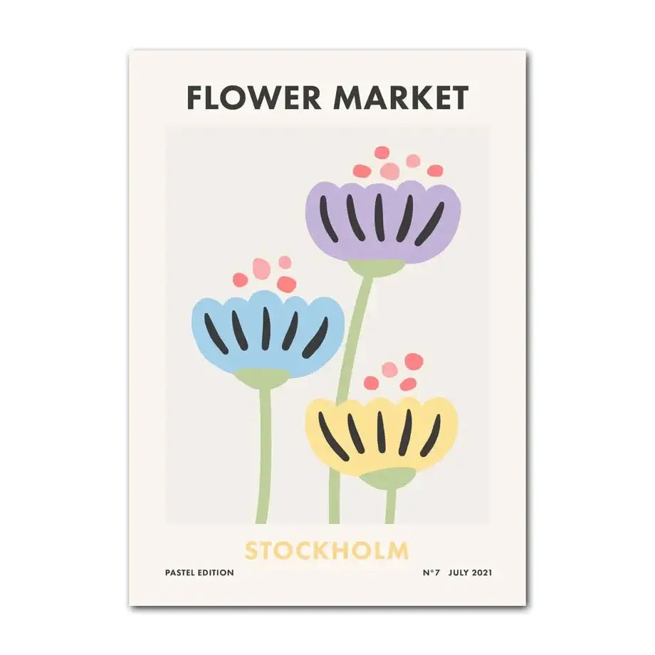 Pastel rainbow and checkered smiley flower wall art nursery decor
