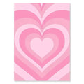 Pastel pink gradient heart wall art poster bedroom canvas print
