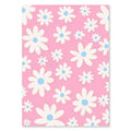 Pastel pink and purple floral wall art poster bedroom daisy print