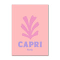 Modern pink capri smiley flower wall art poster bedroom decor