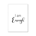 Pink aesthetic i am enough wall art – bedroom print