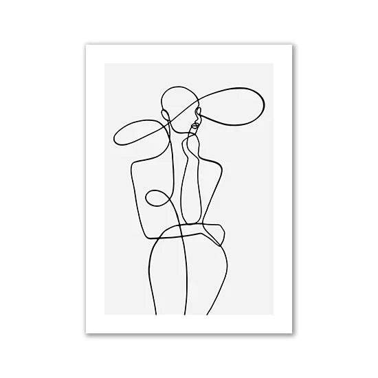 Minimalist black and white wall art i love you bedroom room decor