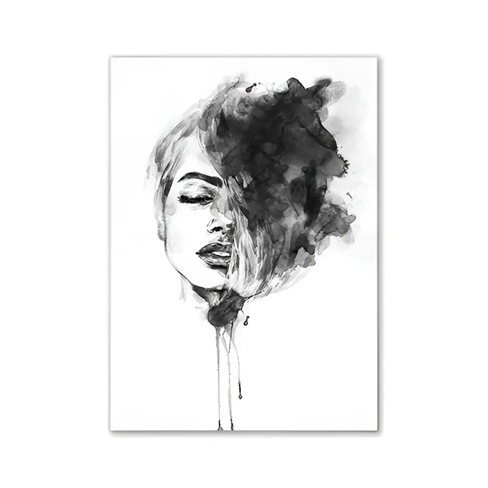 Minimalist black and white wall art i love you bedroom room decor