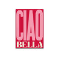 Modern ciao bella pink cartoon print canvas – bedroom wall art
