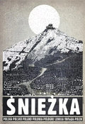 Vintage poland city śnieżka moon canvas wall art living room decor