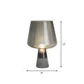 Postmodern gray glass table light with cement base for bedroom
