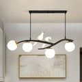Postmodern black tree branch hanging light dining room bird chandelier