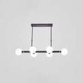 Postmodern black opaline glass molecular island light dining room