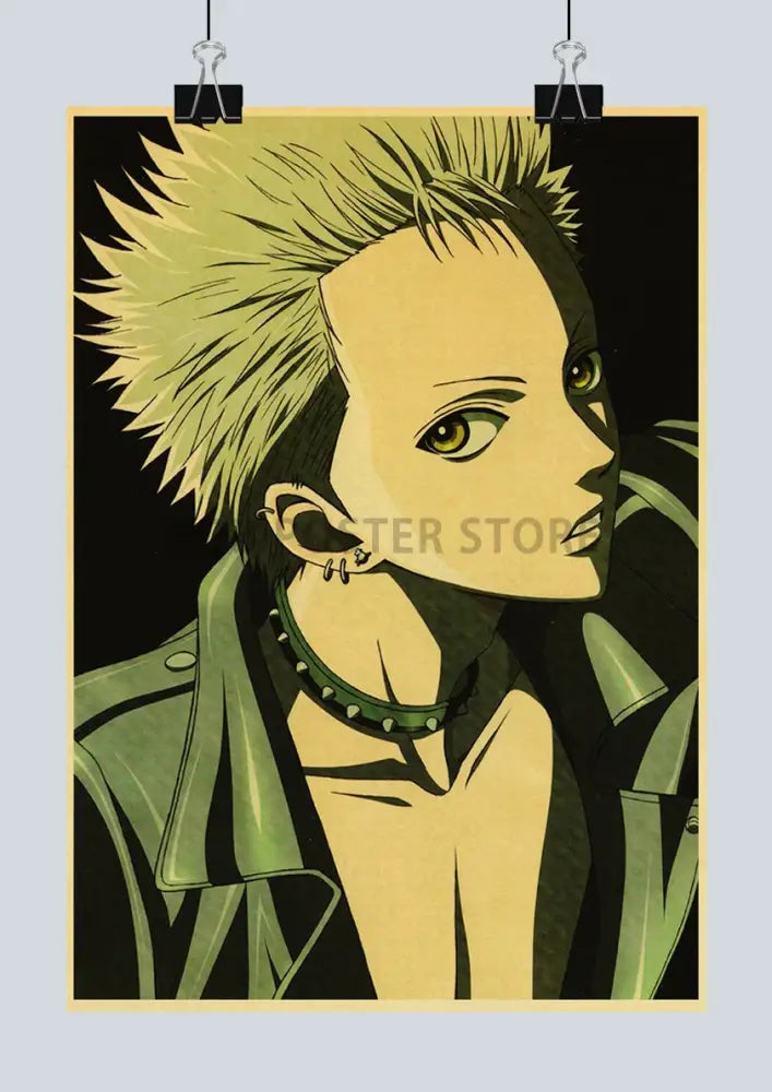 Retro anime nana kraft paper poster bedroom wall art