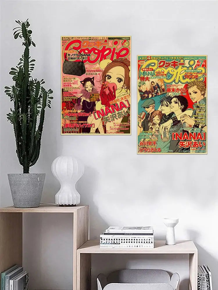 Retro anime nana kraft paper poster bedroom wall decor