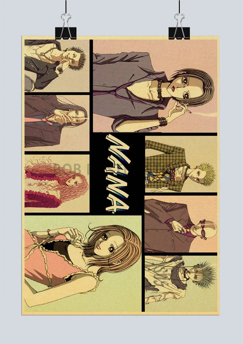 Retro japan anime nana kraft paper poster bedroom wall decor
