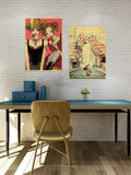 Retro japan anime nana gold metal chair dining room decor
