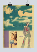 Vintage retro japan anime nana poster set bedroom wall decor