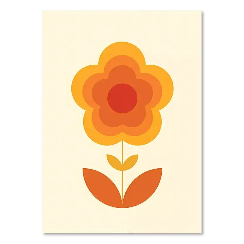 Retro rainbow abstract sunset art prints – living room wall decor
