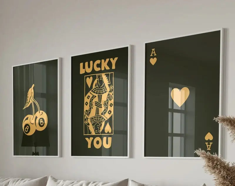 Modern beige & dark brown retro wall art – living room decor