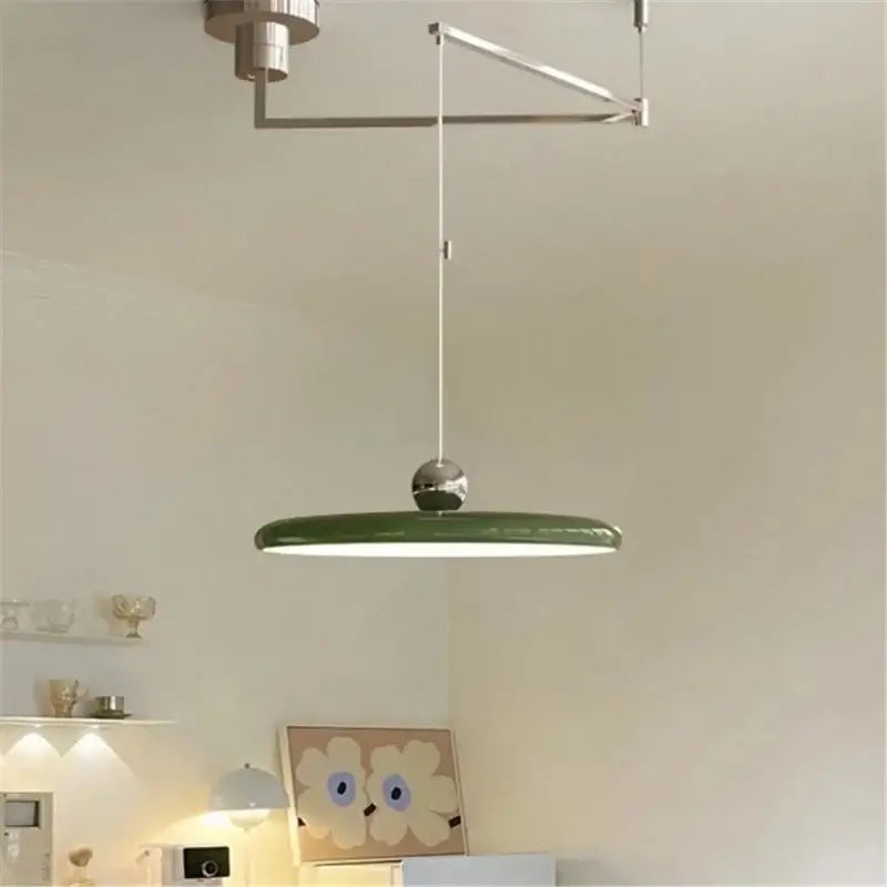 Modern red rotatable led pendant light – kitchen adjustable arm