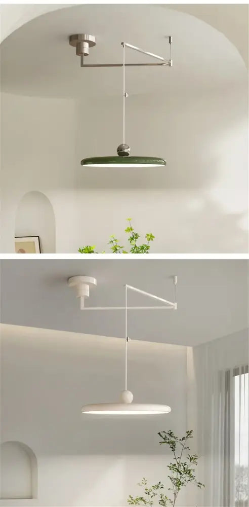 Modern red rotatable led pendant light – kitchen adjustable arm