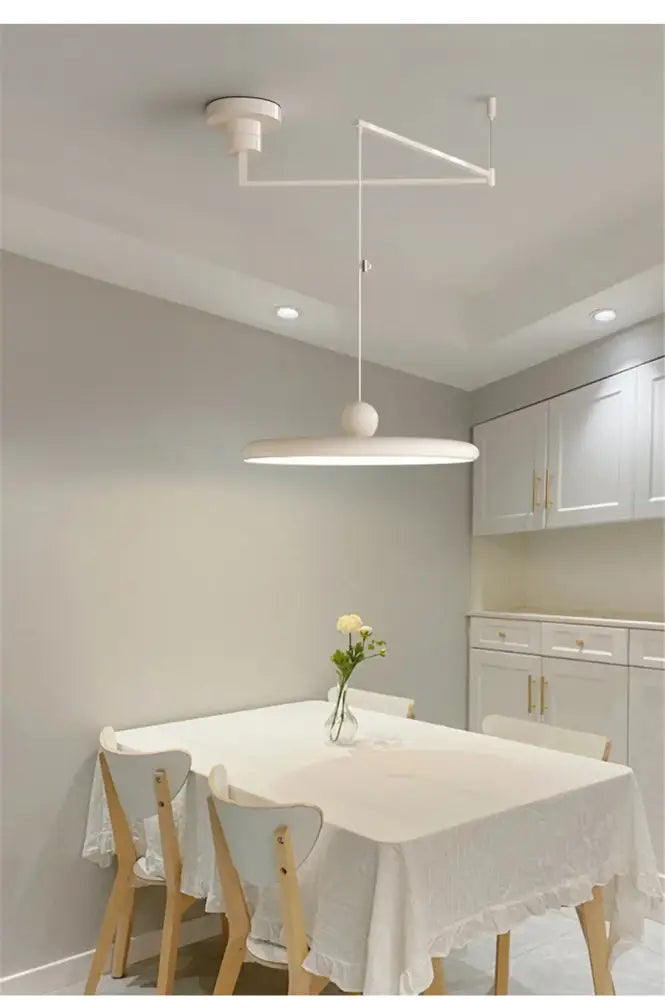 Modern red rotatable led pendant light – kitchen adjustable arm