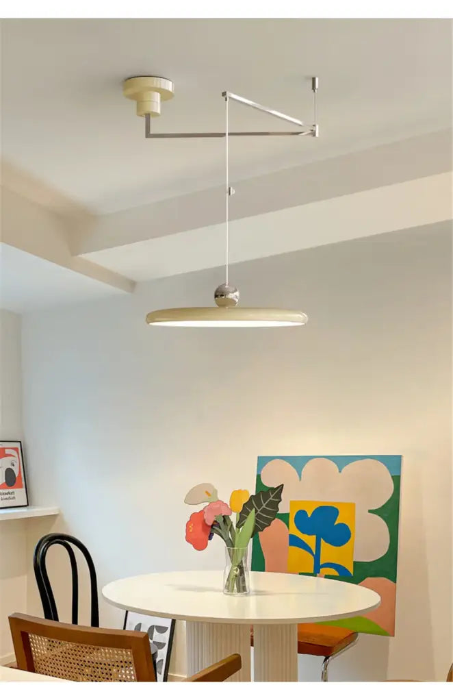 Modern red rotatable led pendant light – kitchen adjustable arm