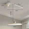 Modern red rotatable led pendant light – kitchen adjustable arm