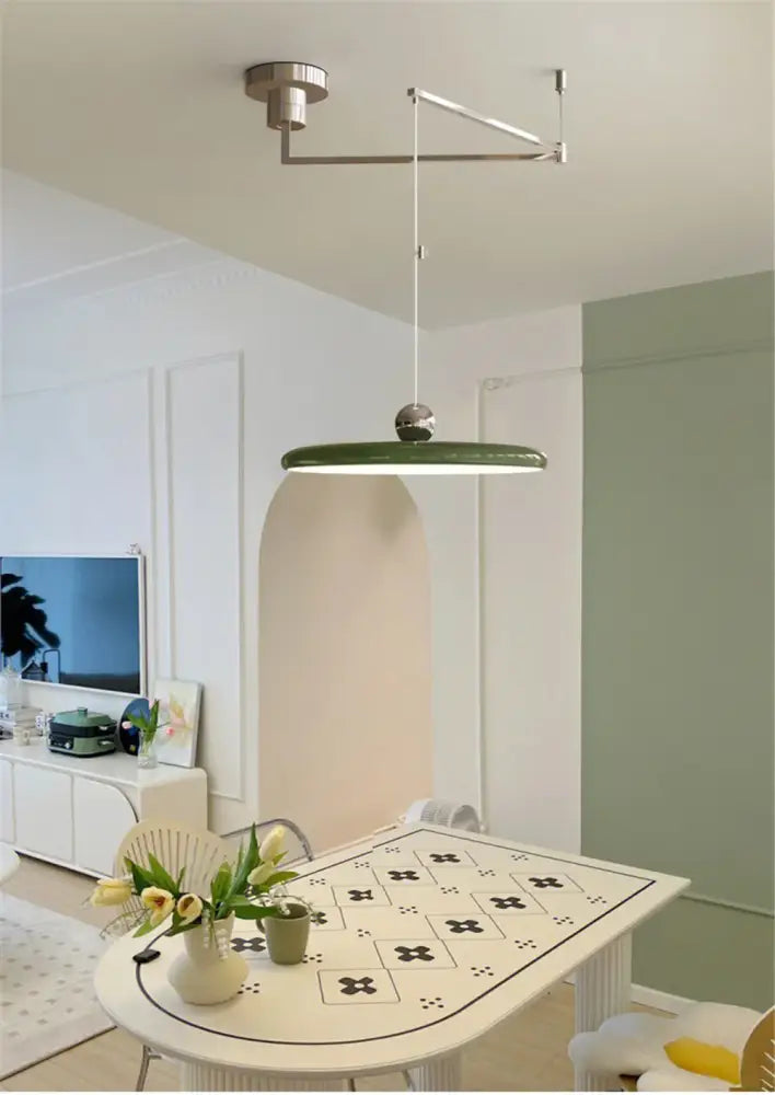 Modern red rotatable led pendant light – kitchen adjustable arm