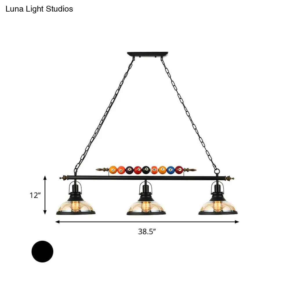Industrial black island pendant light kit – kitchen billiard light