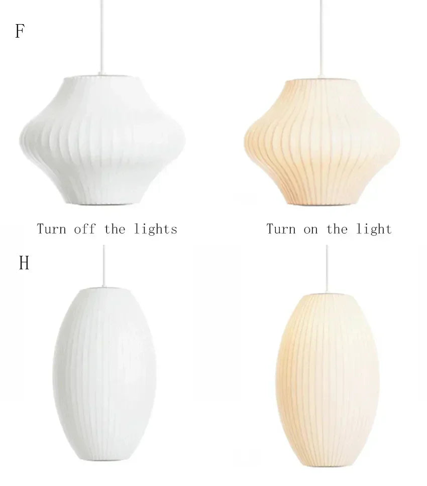 Modern ribbed white led pendant lamp – dining room geometric light