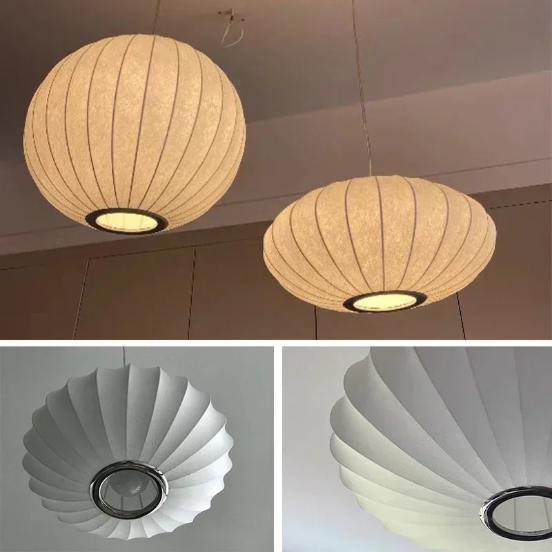 Modern ribbed white led pendant lamp – dining room geometric light
