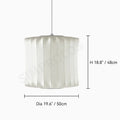 Modern ribbed white led pendant lamp – dining room geometric light
