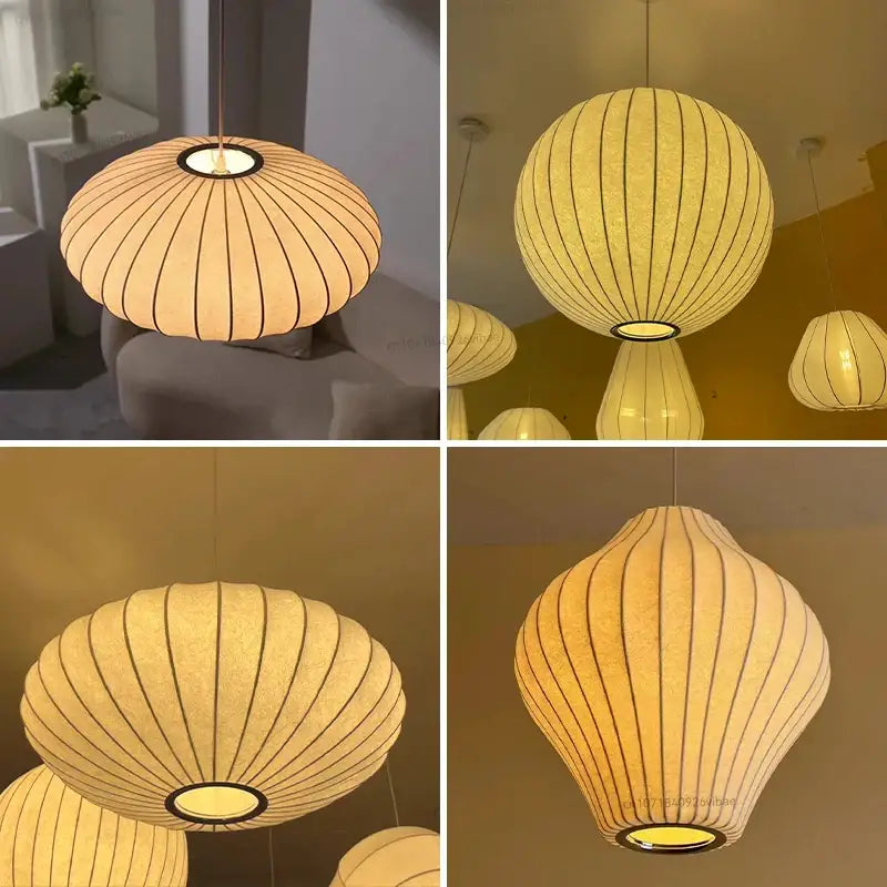 Modern ribbed white led pendant lamp – dining room geometric light