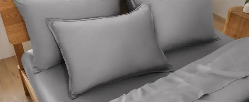 Blue satin silky cooling duvet cover set bedroom bedding