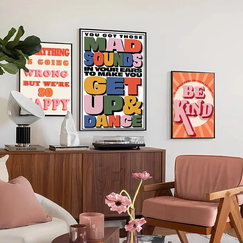 Vintage pink telephone harris styles lyrics art poster bedroom decor