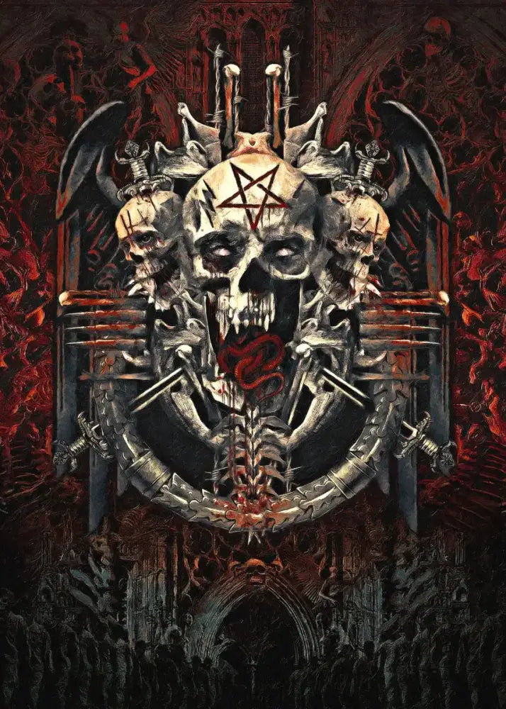 Slayer heavy metal black & red canvas posters bedroom wall art