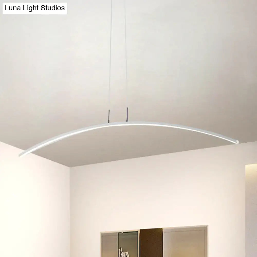 Modern white arch island led pendant light for dining room