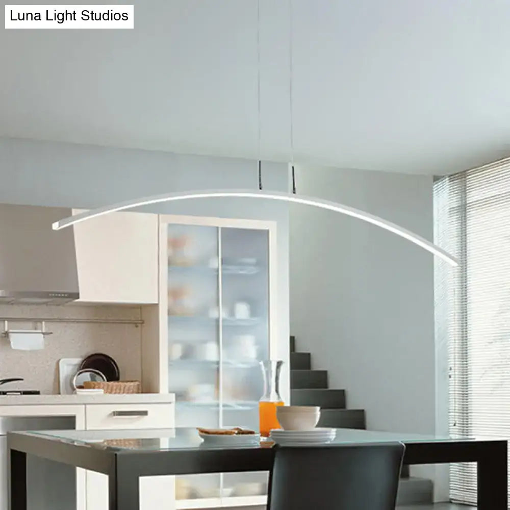 Modern white arch island led pendant light for dining room