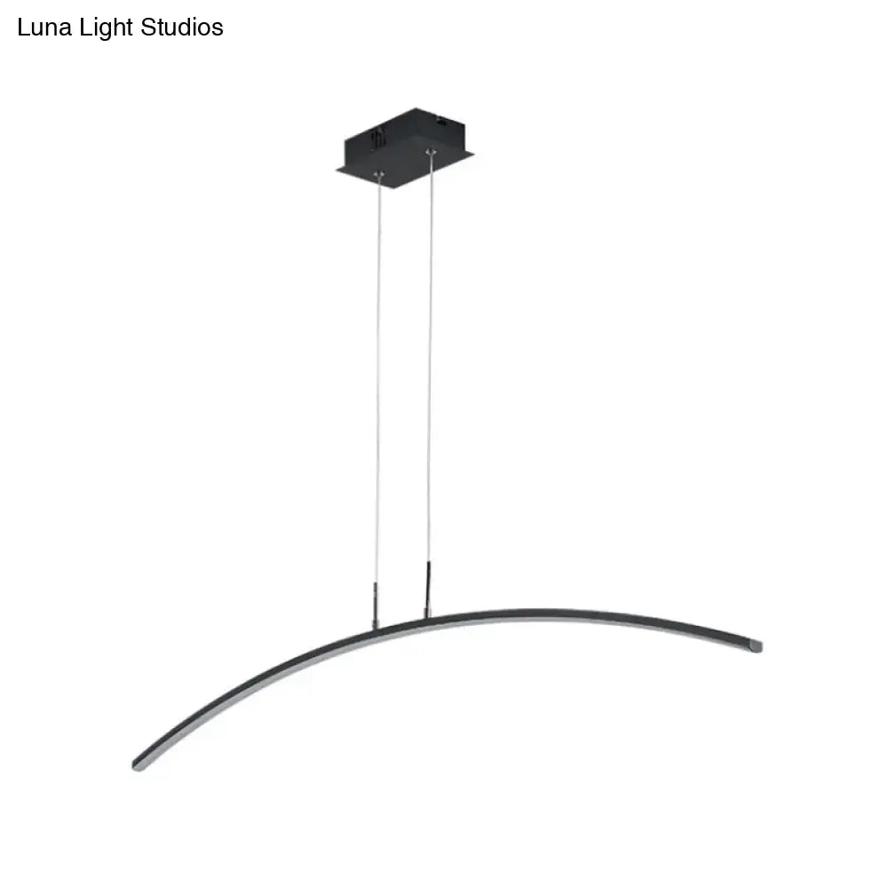 Modern white arch island led pendant light for dining room