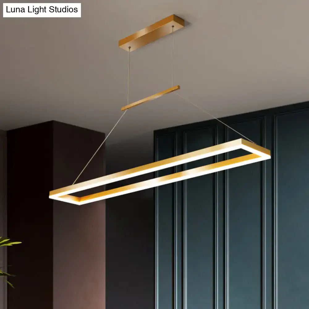 Modern bronze metal island ceiling led pendant light dining room