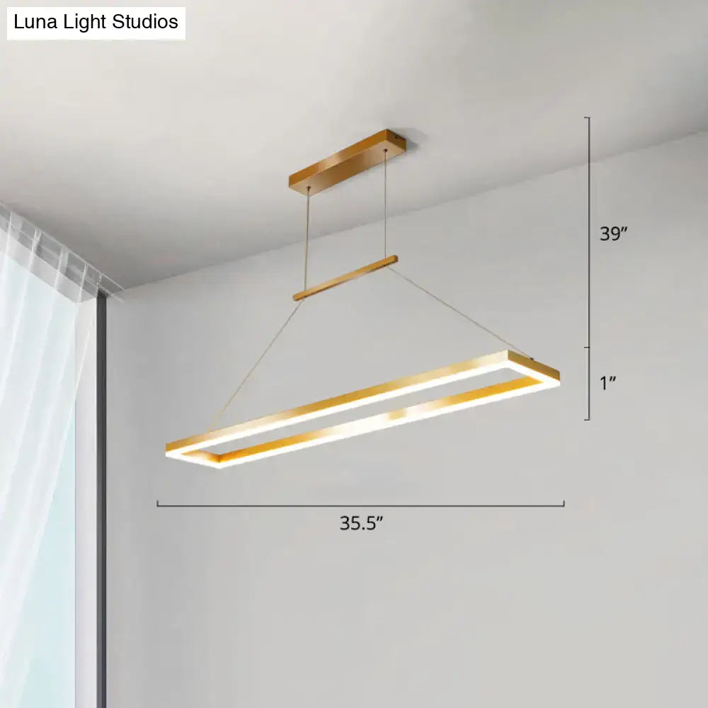 Modern bronze metal island ceiling led pendant light dining room